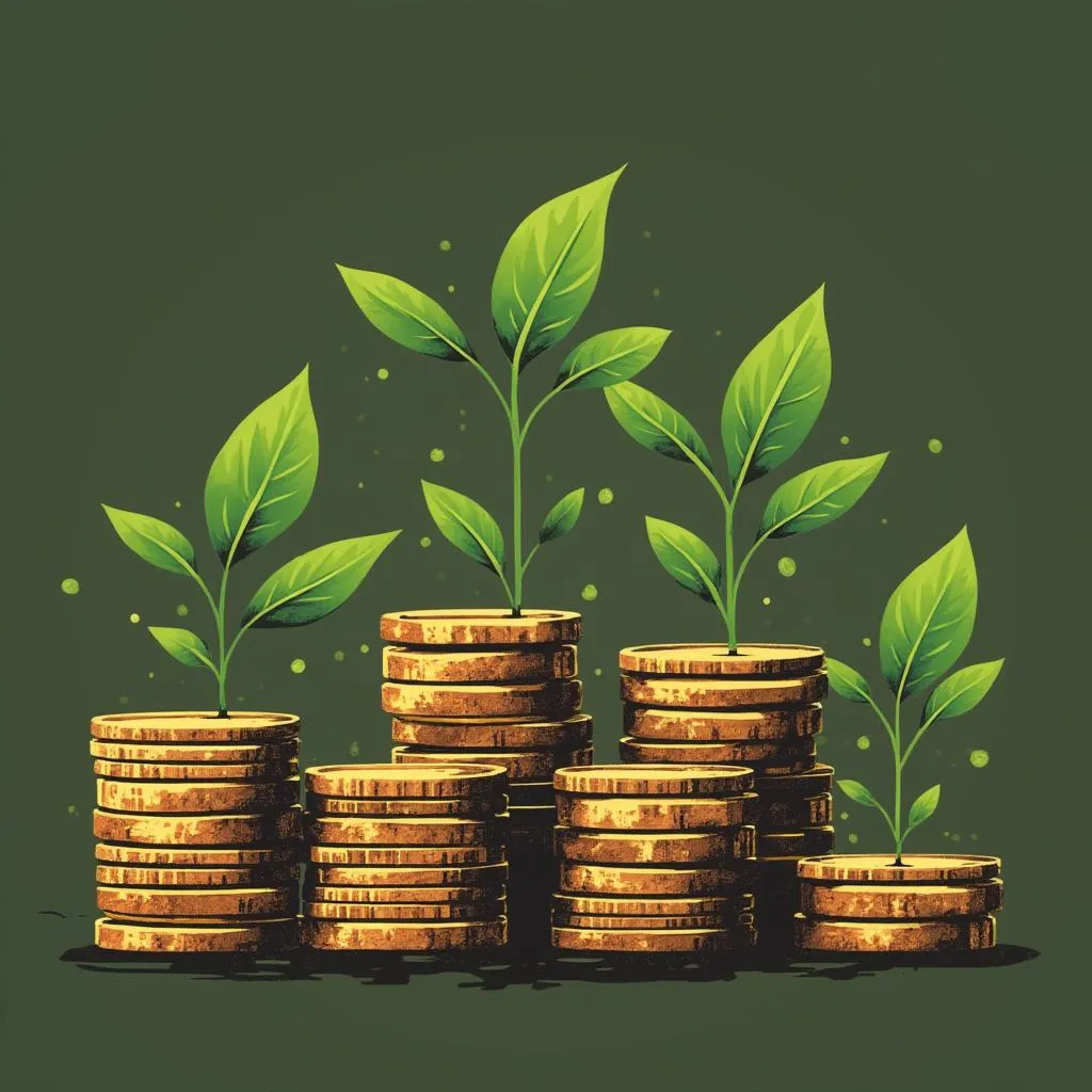 Symbol finančního růstu